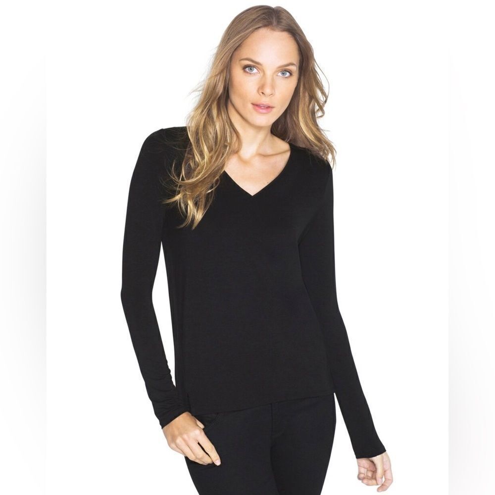 WHBM Pleated Chiffon Back Long Sleeve     - Picture 2 of 6